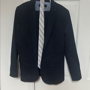 Crewcuts Classic Dark Blazer with Light Striped Tie